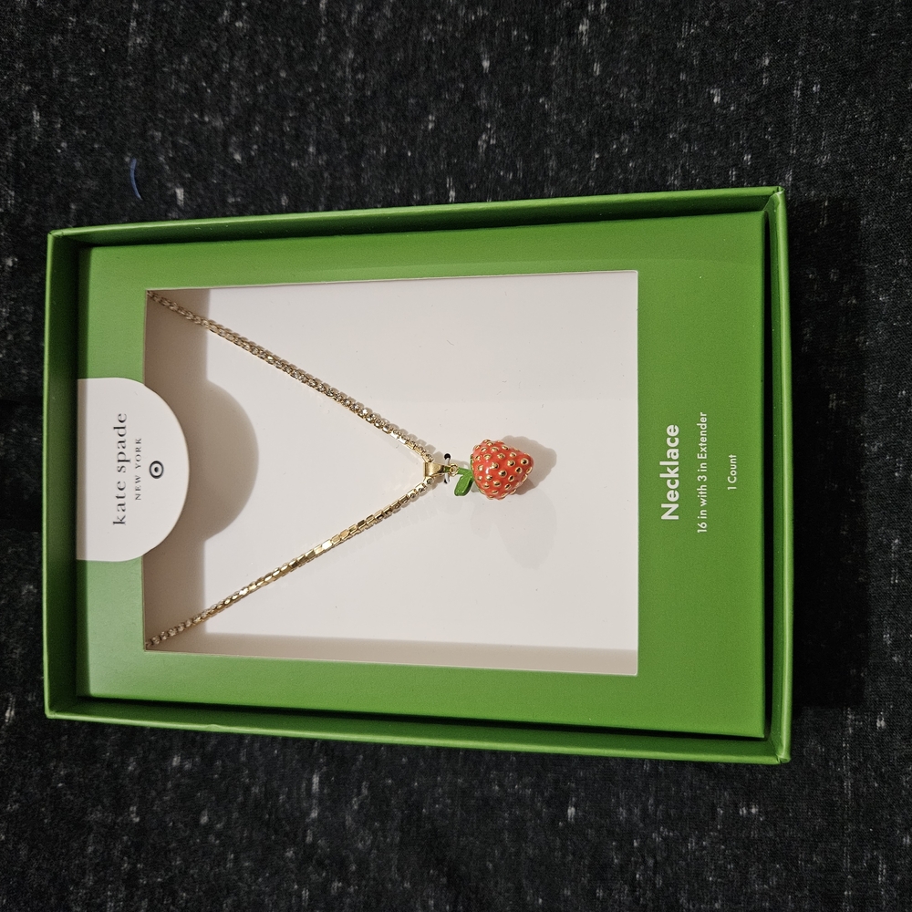 Kate Spade Gold Strawberry Pendant Necklace X Target Collab